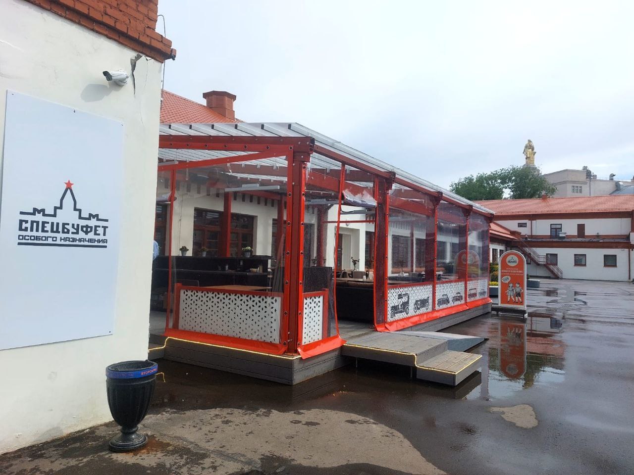 ПВХ шторы для летней террасы кафе в Боброве